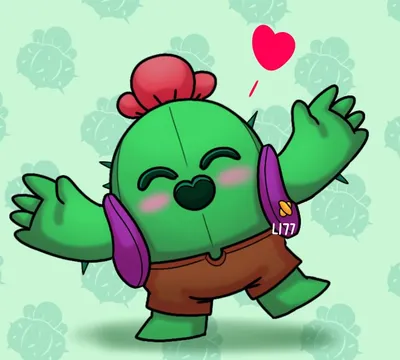 I'm loving Krita! Here's some fanart i made of Spike (a character from  Brawl Stars) : r/krita