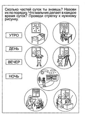 Время: части суток | МБДОУ ДС \"Калинка\" г.Волгодонска