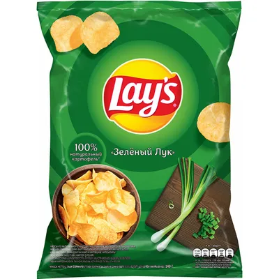 Чипсы «Lay's» зеленый лук, 140 г купить в Минске: недорого в  интернет-магазине Едоставка