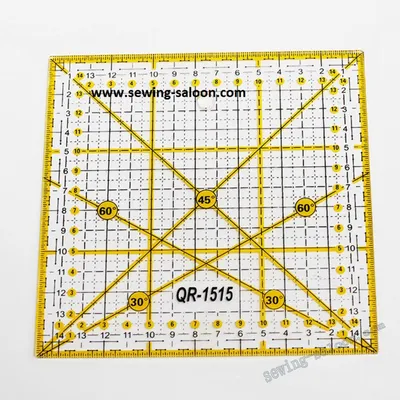 Линейка для пэчворка 15х15 см - интернет-магазин ткани в России