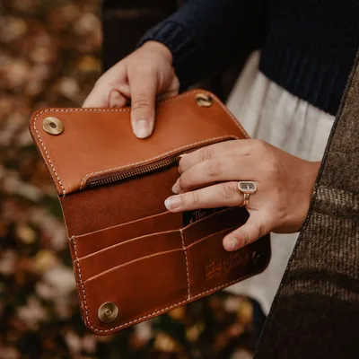 Handmade Leather Pocketbook - USA MADE – The Local Branch