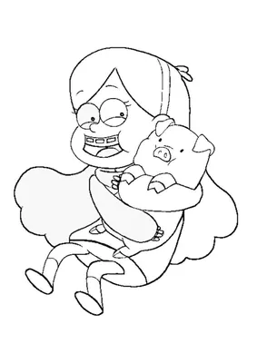 Раскраска Пухля | Раскраски Гравити Фолз (Gravity Falls free coloring pages)