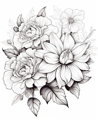 Flowers | Coloring book for children 7 years old: 30 coloring pages