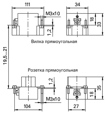 Вилка ВП-24В-16-500 - заказать в компании «НПО «Каскад» - Интернет-магазин