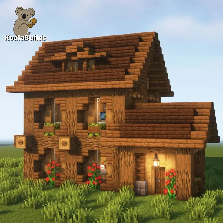 Дом из ели • | Minecraft | Пикабу Дом из ели • | Minecraft | Пикабу