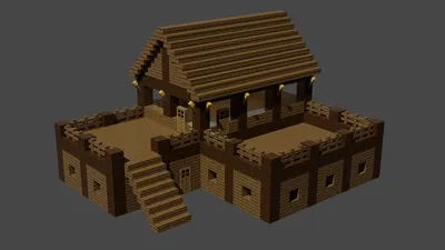 Маленький средневековый дом в Майнкрафт - VScraft