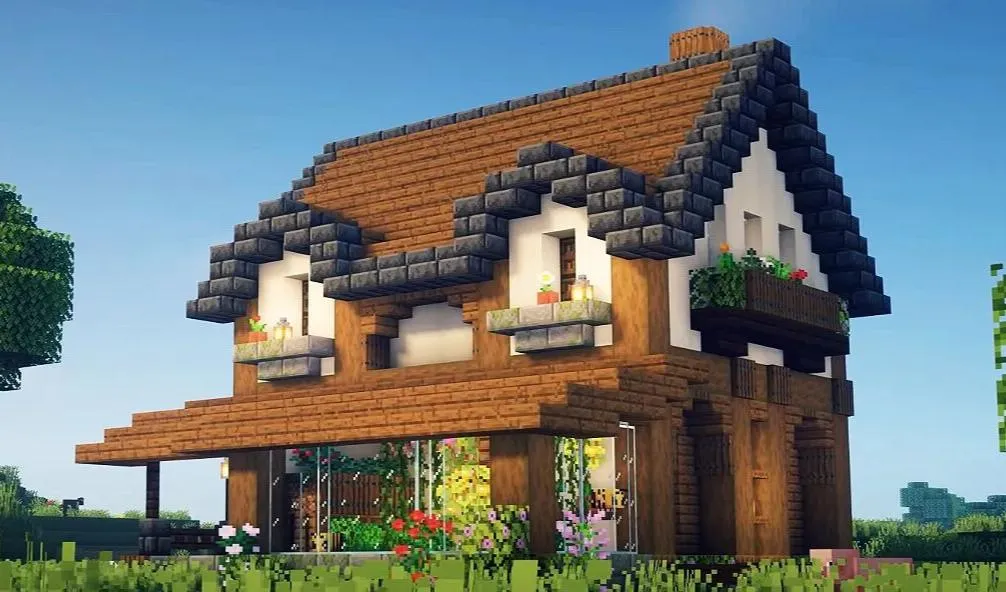 Дом в один чанк • | Minecraft | Пикабу Дом в один чанк • | Minecraft | Пикабу