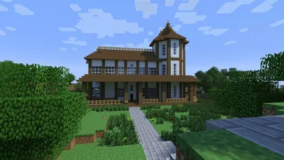 Красивый дом из дерева в Майнкрафт - VScraft