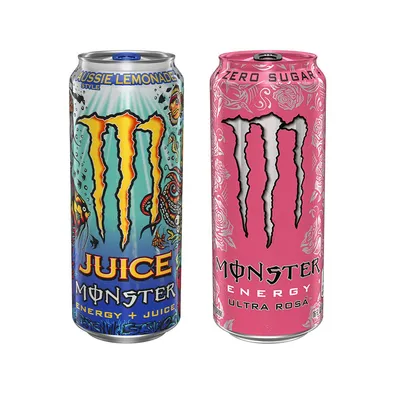 Набор Энергетических Напитков Monster Energy Ultra Rosa и Aussie Lemonade /  Энергетик Монстр из Европы - купить с доставкой по выгодным ценам в  интернет-магазине OZON (1284893557)