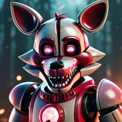 Funtime Foxy - An Animated Animal with Glowing Stars