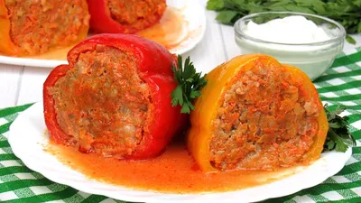 Фаршированный перец. Рецепт приготовления фаршированного перца с мясом и  вишней