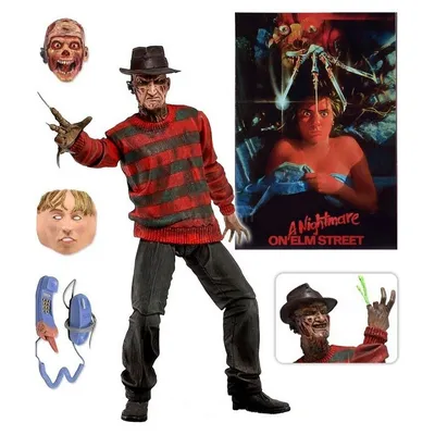 Коллекционная фигурка Фредди Крюгер (Freddy Krueger) \"Кошмар на улице  Вязов\" 18 см (подвижная, аксессуары) - купить с доставкой по выгодным ценам  в интернет-магазине OZON (1354289658)