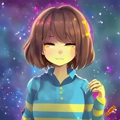 Here's a drawing of Frisk i did with LOVE : r/Undertale