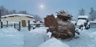 Конь из говна. И забор чтобы не украли. / Нижний Новгород :: Россия ::  страны :: двор :: скульптура / смешные картинки и другие приколы: комиксы,  гиф анимация, видео, лучший интеллектуальный юмор.