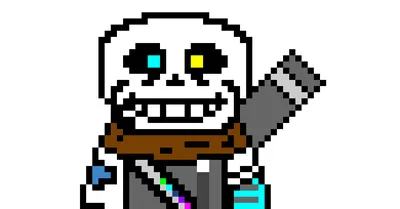 Ink Sans Sticker\" Pin for Sale by CraftyGlitches | Redbubble