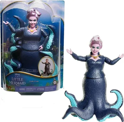 Disney Кукла Урсула Ursula с аксессуарами мультфильм Русалочка HLX12 -  купить с доставкой по выгодным ценам в интернет-магазине OZON (1281780219)