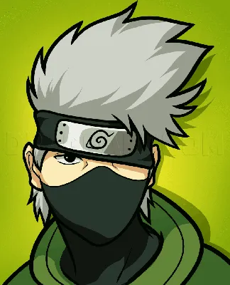 Here is another popular face you will recognize from the manga and anime  series of Naruto. It is the masked ninja that is … | Naruto drawings,  Kakashi, Kakashi face