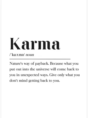 karma definition\" Art Board Print by PJ73 | Redbubble