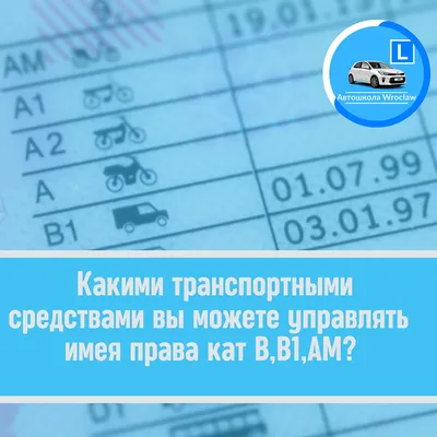 Водительское удостоверение категории B , - какими транспортными средствами  вы можете управлять?