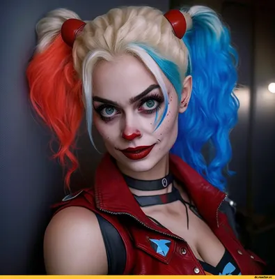 Harley Quinn :: Harley Quinn (Харли Квинн, Харлин Квинзель) :: MidJourney  :: DC Comics :: MidJourney :: DC Comics (DC Universe, Вселенная ДиСи) ::  neural networks :: cosplay :: нейронные сети ::