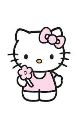 Hello Kitty Holding a Flower - Cute Hello Kitty Wallpaper and Printables