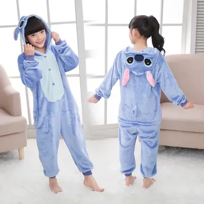 Adult Stitch Kigurumi Pajamas Stitch Angel Cosplay Costume Pajamas | eBay