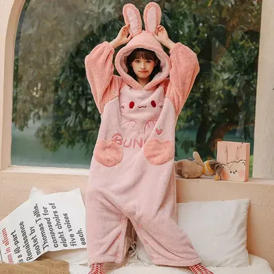 Winter Jumpsuit Adult Bear Onesie Pajamas Animal Kigurumi