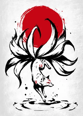 Wall Art Print | Kitsune Japanese Fox | Abposters.com