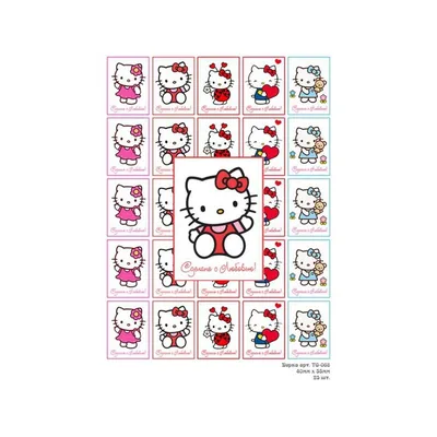 Раскраска Портрет Хелло Китти распечатать - Hello Kitty