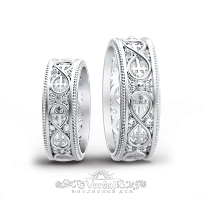 Кольца из белого золота Е-205-B 💍 купить по цене 38407 руб. в Москве