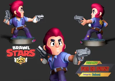 Colt Brawl Stars 3D Print Model in Figurines 3DExport