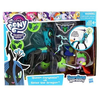 Май литтл пони Королева Кризалис и дракон Спайк My Little Pony Queen  Chrysalis Spike Dragon | Интернет магазин игрушек