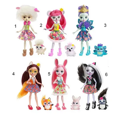 Кукла Enchantimals Mattel - Снежный день с друзьями - Набор из 5 кукол с  животными GXB20 купить в Москве | Доставка по России.