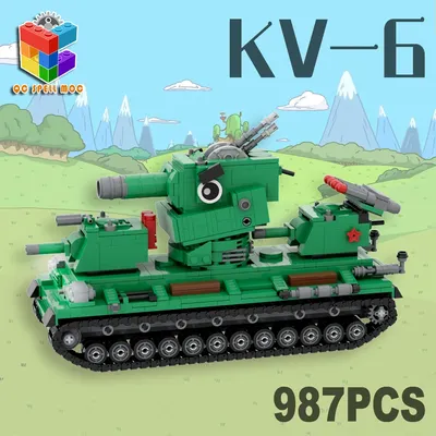 WW2 Behemoth KV-6 Soviet Tank — Brick Block Army