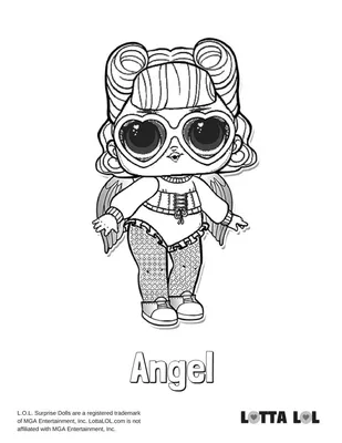 LOL Surprise Dolls Coloring Book Mash UP Angel and Sugar become Sugar Angel  - YouTube