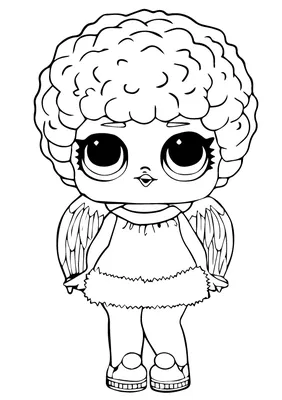 Angel Coloring Page Lotta LOL | Angel coloring pages, Cute coloring pages,  Lol dolls