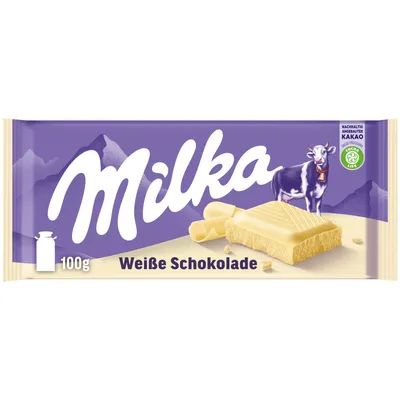 Milka White Chocolate Bar, 100g – Made In Eatalia