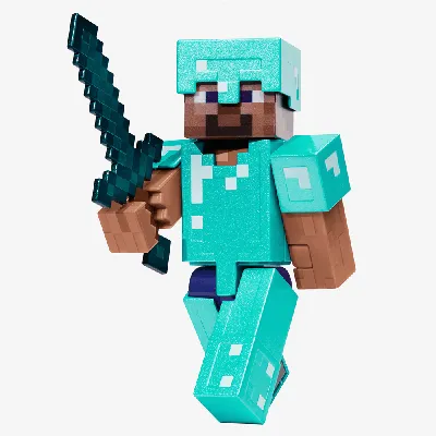 Minecraft Diamond Level Steve Figure Multicolor | Kidinn