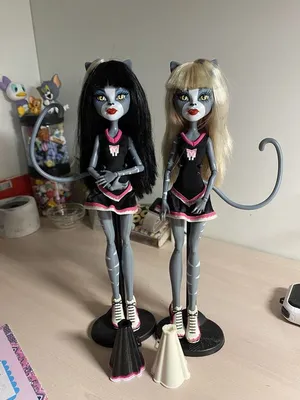 Мягкие игрушки Мяулодия и Пурсефона из серии Monster High