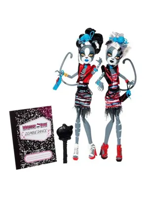 Набор кукол Monster High Пурсефона и Мяулодия, 27 см, BJR16 Monster High  110762340 купить в интернет-магазине Wildberries