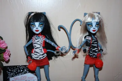 Куклы Monster high базовые Мяулодия и Пурсефона — купить в Красноярске.  Состояние: Б/у. Куклы и аксессуары на интернет-аукционе Au.ru