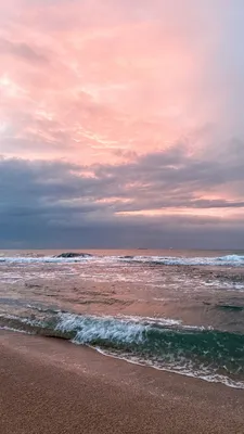 Закат. Море. Волны | Пляжные картины, Пейзажи, Закаты