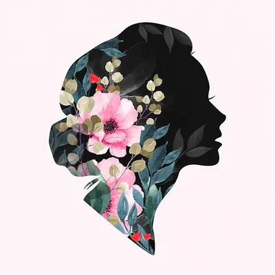 Женский профиль: аватарки для девушки - SY | Рисунки, Женский день,  Цветочный дизайн