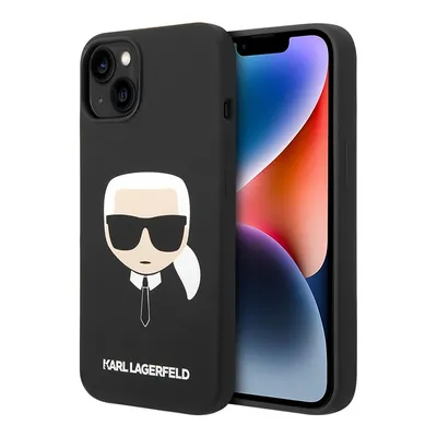 Чехол Lagerfeld Liquid silicone Karl's Head для iPhone 14 Plus, черный —  купить по цене 3 090 руб.