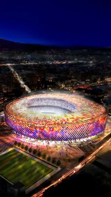 Обои Барселона, Barcelona, Camp Nou, Камп Ноу, футбольный стадион на  телефон и рабочий стол, раздел спорт, разрешение 1920x1080 - скачать