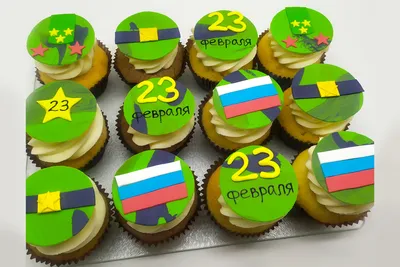 Капкейки на 23 февраля военному — купить по цене 240 руб. | Интернет  магазин Promocake Москва