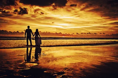 Images Couples in love Beach 2 Sea Nature Sunrises and sunsets Coast