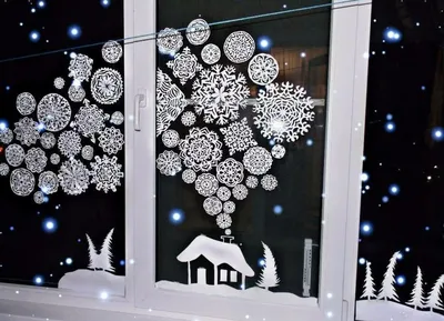 100 ЛУЧШИХ идей на Новый год 2019: Украшаем окна своими руками | Decorar  ventanas navidad, Ventanas de navidad, Decoracion ventanas navidad