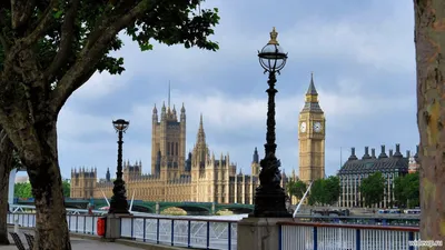 Обои на рабочий стол Ночной Лондон, Биг-Бен, Англия / London, Big Ben,  England, обои для рабочего стола, скачать обои, обои бесплатно