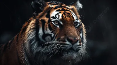 Обои animal, tiger, drawing на рабочий стол